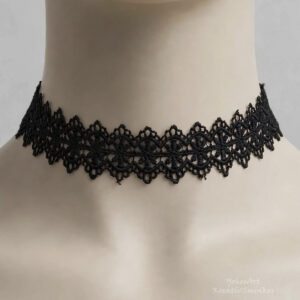 Noir Lace - Fekete csipke choker nyaklánc